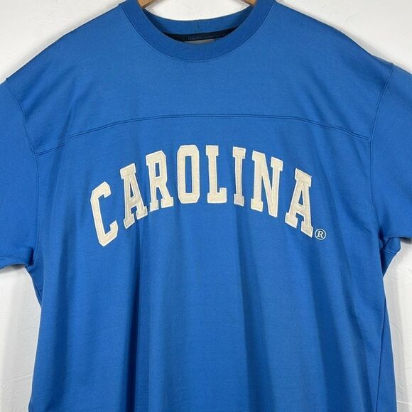 🏈🏀 Vintage NORTH CAROLINA TAR HEELS Embroidered Heavy Pullover Tee Sz 2XL - EU - Picture 2 of 12